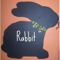 Rabbit chalkboard