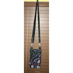 vertical diagonal cross body bag