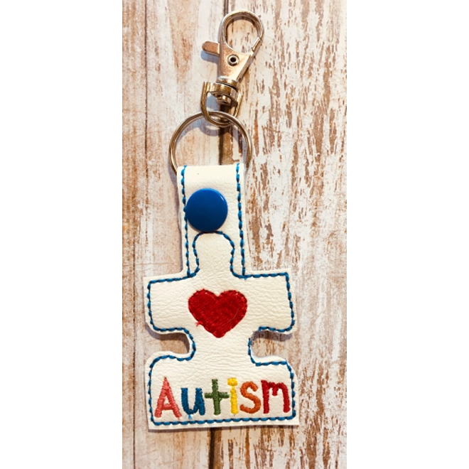 product Image for Autism puzzle piece keychain