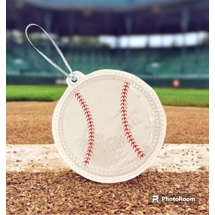 Baseball shaker ornament