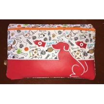 Dog silhouette zipper bag