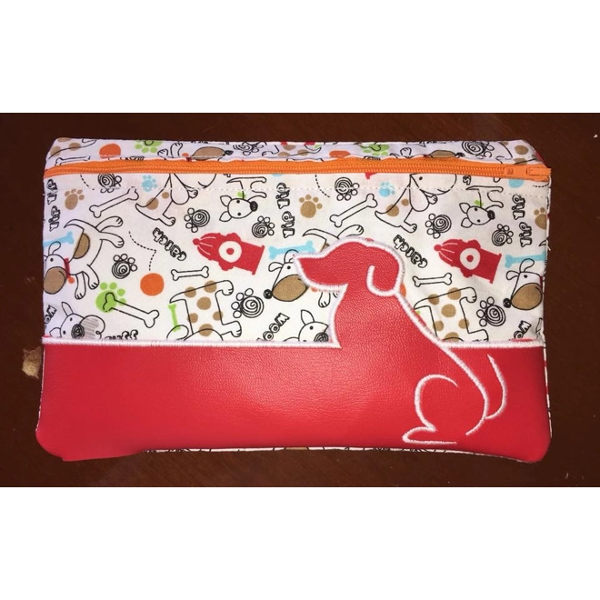 product Image for Dog silhouette zipper bag