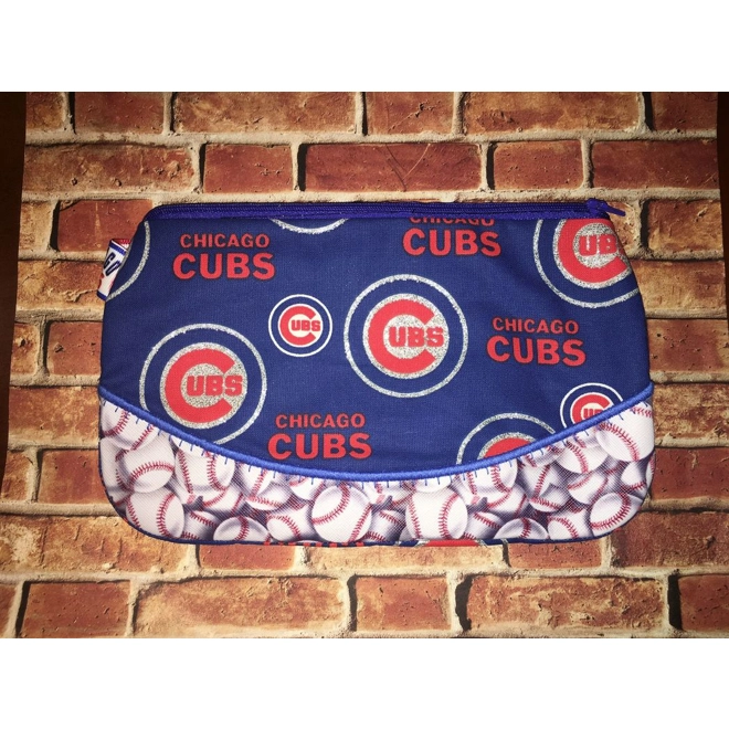 product Image for Cubs baseball clutch zipper bag