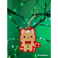 Kitty gingerbread ornament