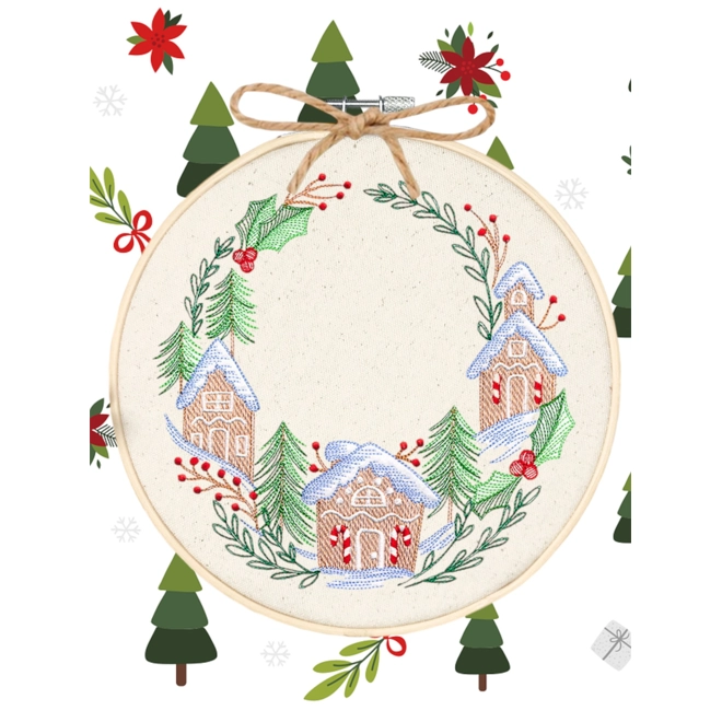 product Image for Gingerbread houses hoop art