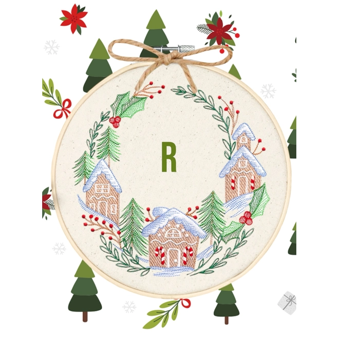 Additional Image for Gingerbread houses hoop art