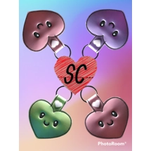 Kawaii heart keychain