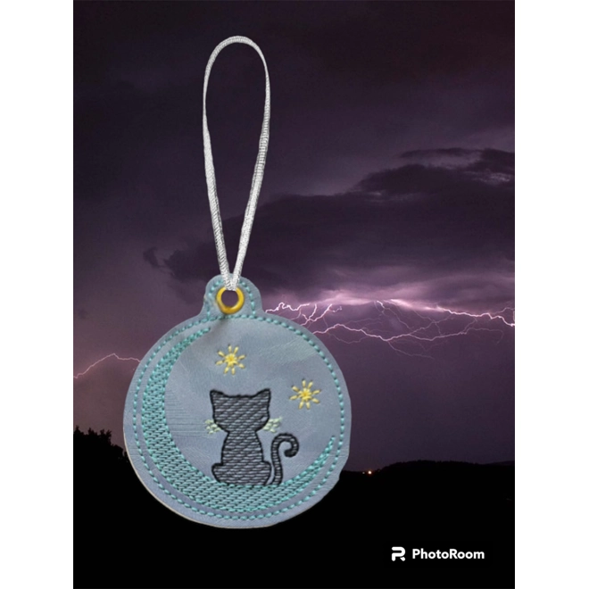 product Image for Cat on the moon ornament