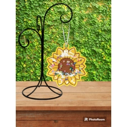 Sunflower shaker ornament