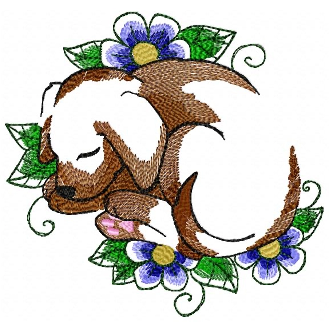 Additional Image for Soft sleepy puppy wall hoop art