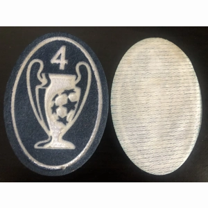 Felt/Flock UEFA 4 Times Winner’s Trophy Badge of Honour Patch Nice Quality