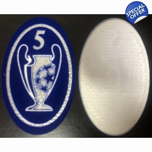 Felt/Flock UEFA 5 Times Winner’s Trophy Badge of Honour Patch Excellent Quality