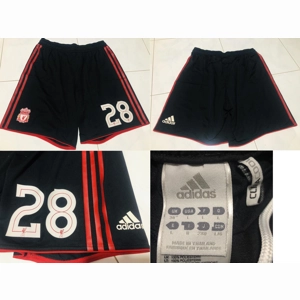 Official Adidas Techfit Player Issue Liverpool 2010/2011 Away Shorts with Europa League No.28 Christian Poulsen