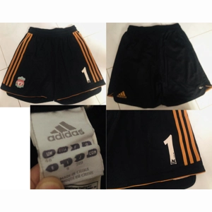 Official Adidas Climacool Liverpool 2006/2008 Home GK Shorts with Premier League No.1 Jerzy Dudek