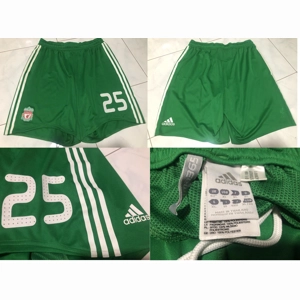 Official Adidas Formotion Player Issue Liverpool 2008/2010 Away GK Shorts with Champions League No.25 Pepe Reina