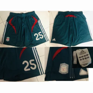 Official Adidas Formotion Player Issue Liverpool 2007/2008 Away GK Shorts with Champions League No.25 Pepe Reina