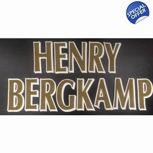 Felt/Flock Gold Player Size 1997/2007 Premier League Letters 'BERGKAMP'
