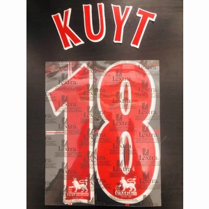 Red 1997/2007 Lextra Player Size Nameset Liverpool Kuyt 18