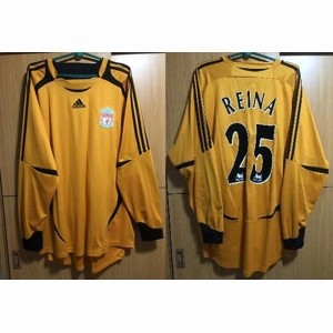 2006/2007 Pepe Reina Adidas Liverpool Formotion Player Issue Home GK Shirt