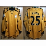 2007/2008 Pepe Reina Adidas Liverpool Formotion Player Issue Home GK Shirt