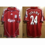 2006/2007 Sinama Pongolle Adidas Liverpool Formotion Player Issue Home Shirt