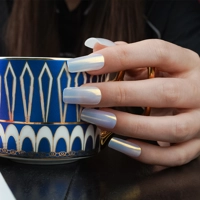 Glazed (blue/yellow) Semi Cured Gel Wraps