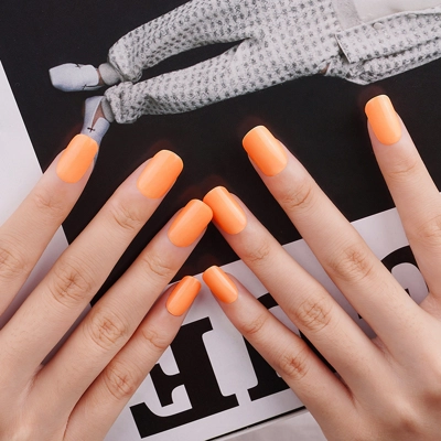 Tangerine Glow Semi Cured Gel Wraps (Glow in the Dark)