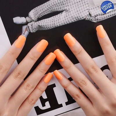 Tangerine Glow Semi Cured Gel Wraps (Glow in the Dark)