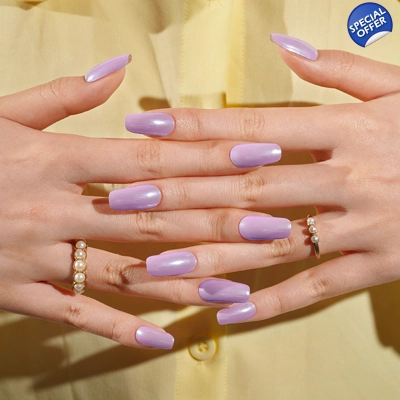 Lilac Chrome Semi Cured Gel Wraps