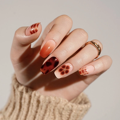 Cinnamon Bloom Semi Cured Gel Wraps