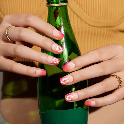 Hibiscus Heat Semi Cured Gel Wraps