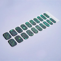 Emerald City Flakies Semi Cured Gel Wraps