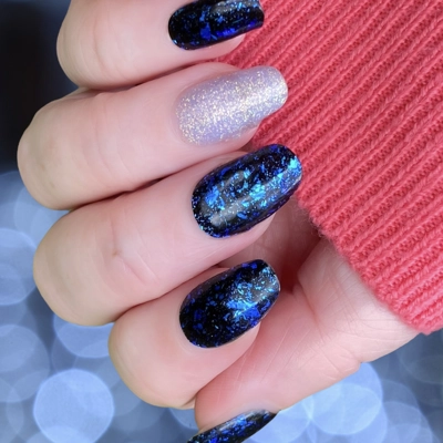 Royal Sapphire Flakies Semi Cured Gel Wraps