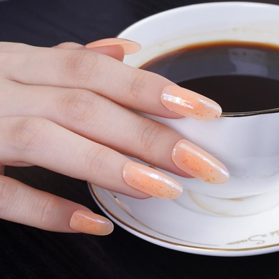 Peach Opal Flakies Semi Cured Gel Wraps