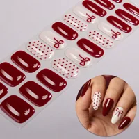 Bows and Dots No UV Gel Wraps