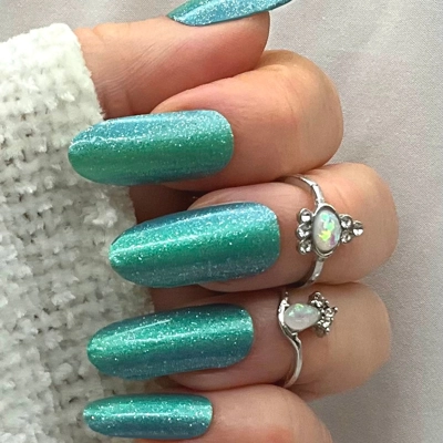 Glittering Contour Green