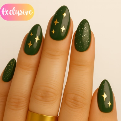 Christmas Stars Green