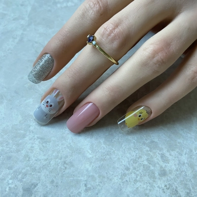 Easter Friends Semi Cured Gel Wraps