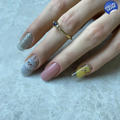 Easter Friends Semi Cured Gel Wraps