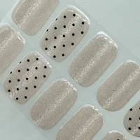Champagne Dots Semi Cured Gel Wraps