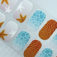 Starfish Splash Semi Cured Gel Wraps