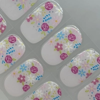 Floral French Semi Cured Gel Wraps