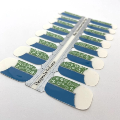 Blue/Green Neon Paisley Tips