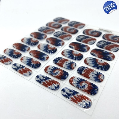 Tie Dye Union Semi Cured Gel Wraps