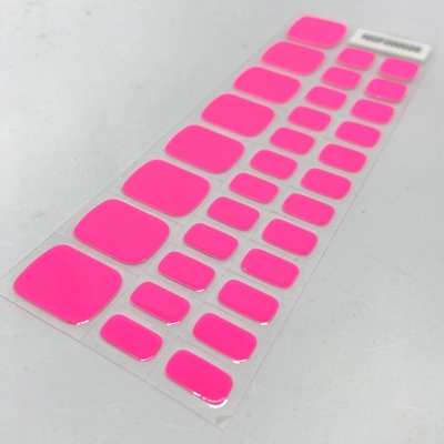 Neon Pink Pedi Semi Cured Gel Wraps