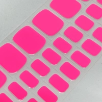 Neon Pink Pedi Semi Cured Gel Wraps