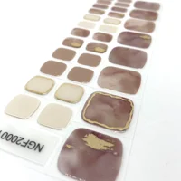 Latte Marble Semi Cured Gel Pedi Pack