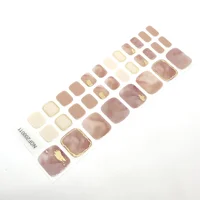 Latte Marble Semi Cured Gel Pedi Pack