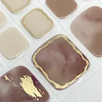 Latte Marble Semi Cured Gel Pedi Pack