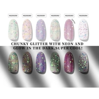 Funfetti Glow Milk (Glow in the Dark) Semi Cured Gel Wraps